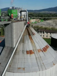 Wapkovanie strechy nádrží VVS